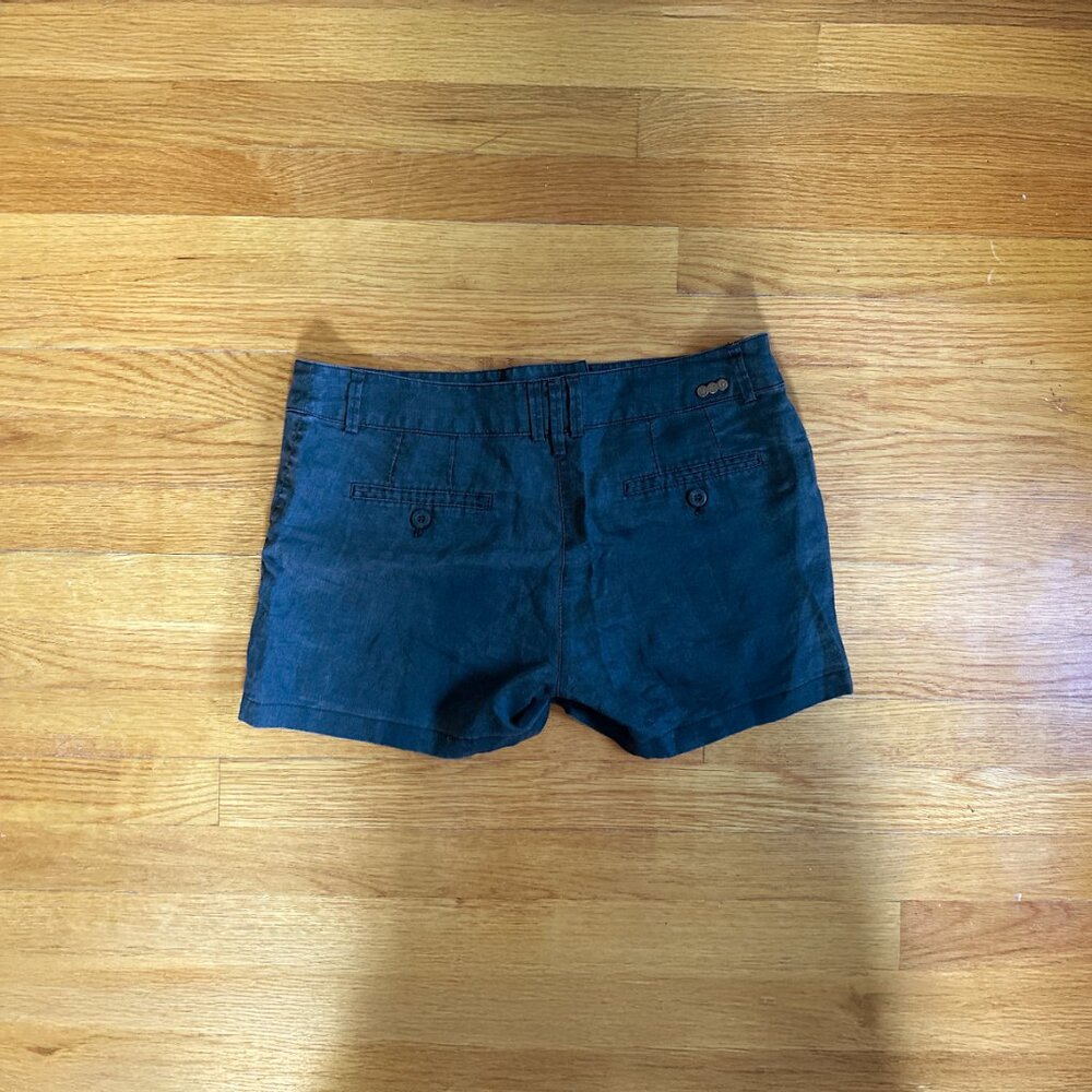 Black MNG Linen Shorts